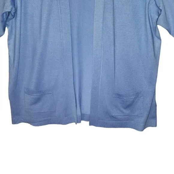 New Lands' End Outfitters Women's Blue Open Front Long Sleeves Cardigan Size 2X - Picture 3 of 6